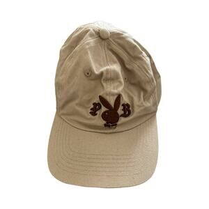 PacSun PLAYBOY Bunny Dad Hat Tan Adjustable One Size Fits All